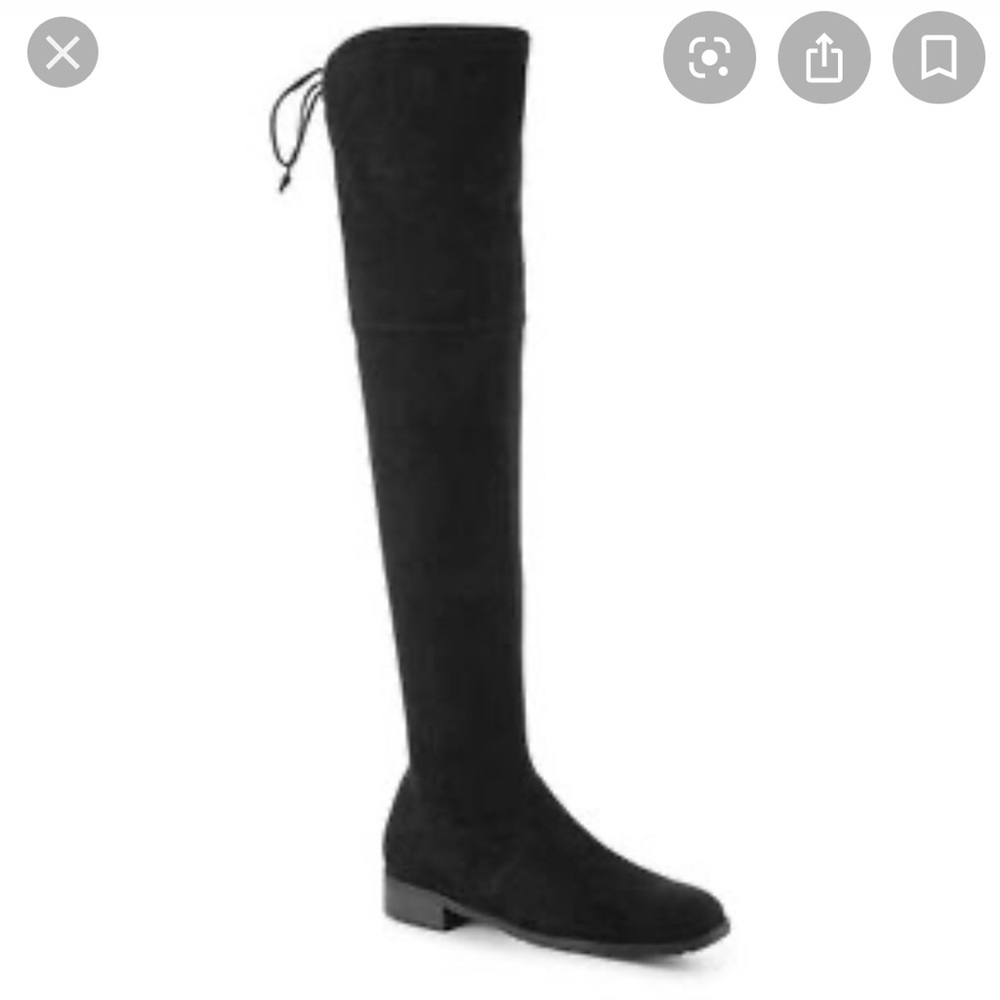 Unisa black suede thigh high boots size 9